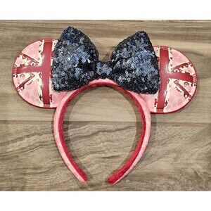 Disney Parks Epcot World Showcase United Kingdom Minnie Mouse Ears Headband New